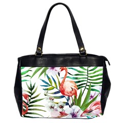 Tropical Flamingo Oversize Office Handbag (2 Sides) by goljakoff