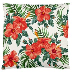 Red Flowers Large Cushion Case (two Sides)
