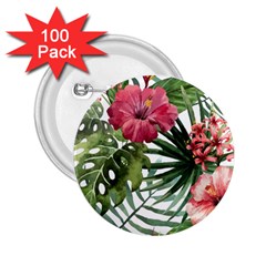 Monstera Flowers 2 25  Buttons (100 Pack)  by goljakoff