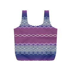 Purple Blue And White Aztec Full Print Recycle Bag (s) by FloraaplusDesign