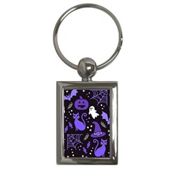 Halloween Party Seamless Repeat Pattern  Key Chain (rectangle) by KentuckyClothing