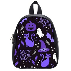 Halloween Party Seamless Repeat Pattern  School Bag (small) by KentuckyClothing