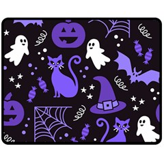 Halloween Party Seamless Repeat Pattern  Fleece Blanket (medium)  by KentuckyClothing