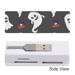 Halloween Ghost Trick Or Treat Seamless Repeat Pattern Memory Card Reader (stick) by KentuckyClothing