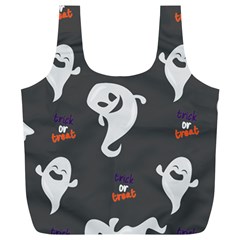 Halloween Ghost Trick Or Treat Seamless Repeat Pattern Full Print Recycle Bag (xl) by KentuckyClothing