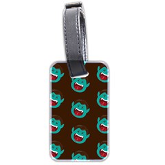 Frankenstein Halloween Seamless Repeat Pattern  Luggage Tag (two Sides) by KentuckyClothing