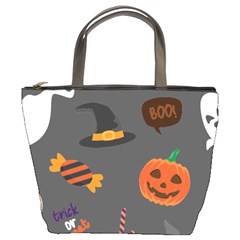 Halloween Themed Seamless Repeat Pattern Bucket Bag by KentuckyClothing