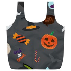 Halloween Themed Seamless Repeat Pattern Full Print Recycle Bag (xl) by KentuckyClothing