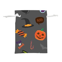 Halloween Themed Seamless Repeat Pattern Lightweight Drawstring Pouch (l) by KentuckyClothing