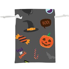 Halloween Themed Seamless Repeat Pattern  Lightweight Drawstring Pouch (xl) by KentuckyClothing