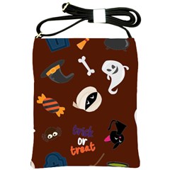 Halloween Seamless Repeat Pattern Shoulder Sling Bag by KentuckyClothing