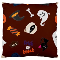 Halloween Seamless Repeat Pattern Large Cushion Case (one Side) by KentuckyClothing