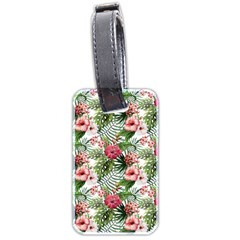 Monstera Flowers Pattern Luggage Tag (two Sides) by goljakoff