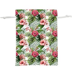 Monstera flowers pattern  Lightweight Drawstring Pouch (XL)