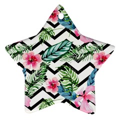 Zigzag Flowers Star Ornament (two Sides) by goljakoff