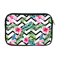 Zigzag Flowers Apple Macbook Pro 17  Zipper Case by goljakoff