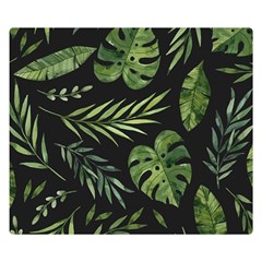 Green Leaves Double Sided Flano Blanket (small) 