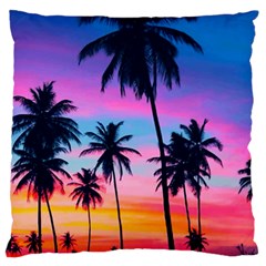 Palms Large Flano Cushion Case (two Sides) by goljakoff