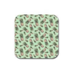 Pineapples Rubber Square Coaster (4 Pack)  by goljakoff