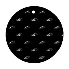 Formula One Black And White Graphic Pattern Ornament (round) by dflcprintsclothing