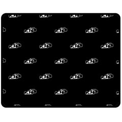 Formula One Black And White Graphic Pattern Fleece Blanket (medium)  by dflcprintsclothing