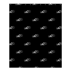 Formula One Black And White Graphic Pattern Shower Curtain 60  X 72  (medium)  by dflcprintsclothing