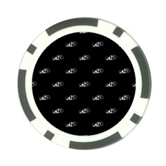 Formula One Black And White Graphic Pattern Poker Chip Card Guard by dflcprintsclothing