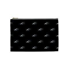 Formula One Black And White Graphic Pattern Cosmetic Bag (medium) by dflcprintsclothing