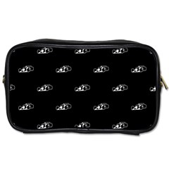 Formula One Black And White Graphic Pattern Toiletries Bag (one Side) by dflcprintsclothing