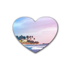 Seascape Rubber Coaster (heart)  by goljakoff