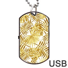 Golden Leaves Dog Tag Usb Flash (one Side) by goljakoff