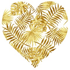 Golden Leaves Wooden Puzzle Heart by goljakoff