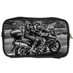 Motorcycle Riders At Highway Toiletries Bag (one Side) by dflcprintsclothing