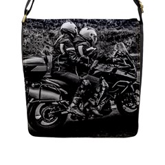 Motorcycle Riders At Highway Flap Closure Messenger Bag (l) by dflcprintsclothing