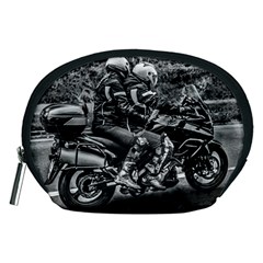 Motorcycle Riders At Highway Accessory Pouch (medium) by dflcprintsclothing