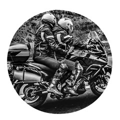 Motorcycle Riders At Highway Pop Socket (white) by dflcprintsclothing