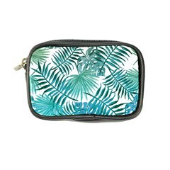 Blue Tropical Leaves Coin Purse by goljakoff