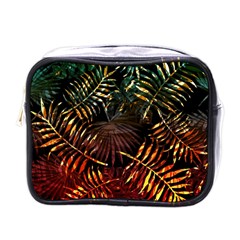 Tropical Leaves Mini Toiletries Bag (one Side)