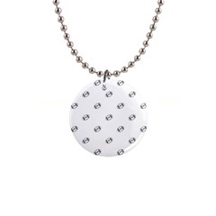 American Football Ball Motif Print Pattern 1  Button Necklace by dflcprintsclothing