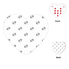 American Football Ball Motif Print Pattern Playing Cards Single Design (heart) by dflcprintsclothing