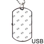 American Football Ball Motif Print Pattern Dog Tag USB Flash (One Side) Front