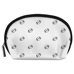American Football Ball Motif Print Pattern Accessory Pouch (large) by dflcprintsclothing