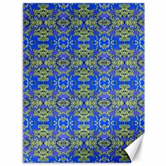 Gold And Blue Fancy Ornate Pattern Canvas 36  X 48  by dflcprintsclothing