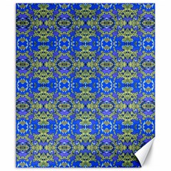 Gold And Blue Fancy Ornate Pattern Canvas 20  X 24 