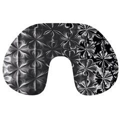 Lunar Eclipse Abstraction Travel Neck Pillow by MRNStudios