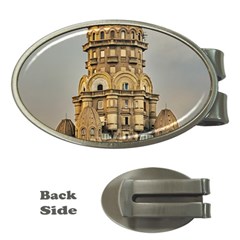 Salvo Palace Exterior View, Montevideo, Uruguay Money Clips (oval)  by dflcprintsclothing