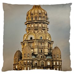 Salvo Palace Exterior View, Montevideo, Uruguay Large Cushion Case (two Sides) by dflcprintsclothing