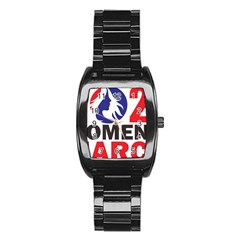 Womens March Stainless Steel Barrel Watch