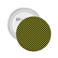 Cute Yellow Tartan Pattern, Classic Buffalo Plaid Theme 2 25  Buttons by Casemiro