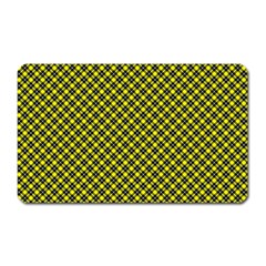 Cute Yellow Tartan Pattern, Classic Buffalo Plaid Theme Magnet (rectangular) by Casemiro